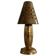 Schwere Tischlampe aus Vollmessing von Gunther Lambert Kollektion, 1960er Jahre, Deutschland