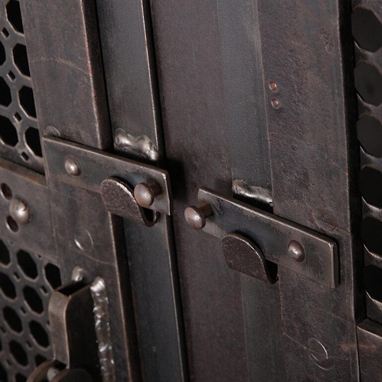 Industrial Heavy Gauge Steel Two Door Welded and Riveted Cabinet Armoire 4