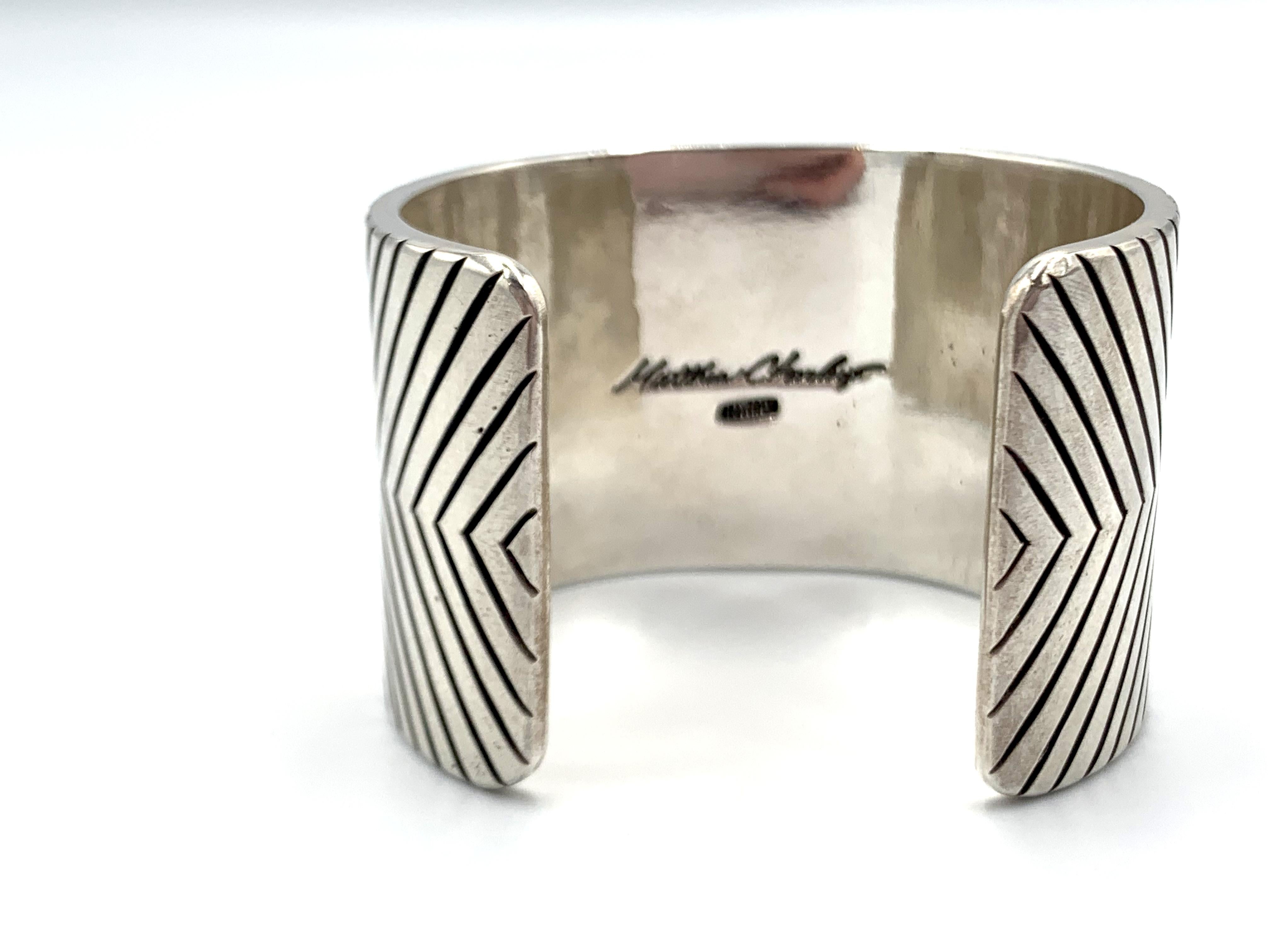 Polsino in argento massiccio di Matthew Charley. in vendita 2