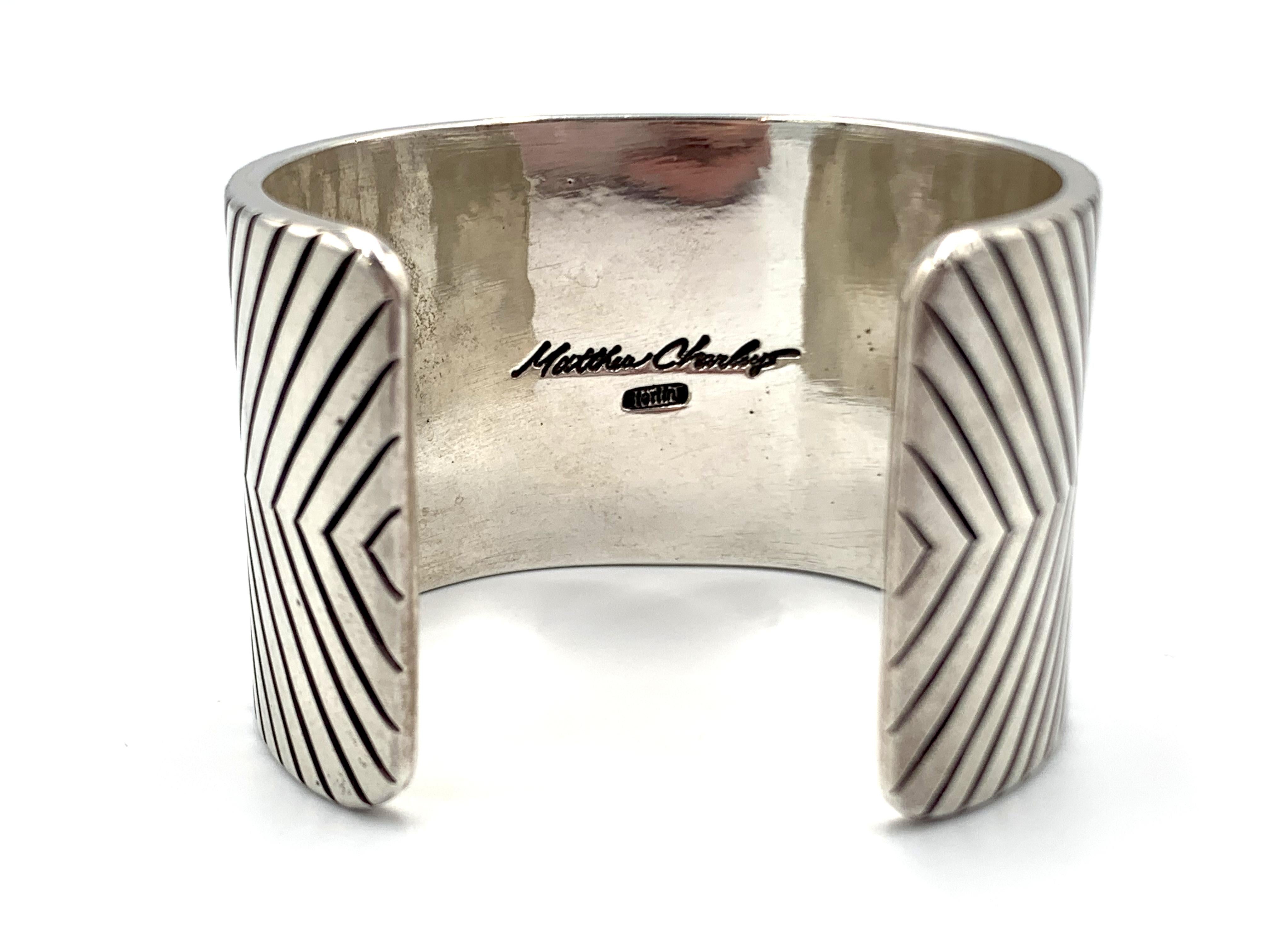 Polsino in argento massiccio di Matthew Charley. in vendita 3