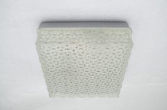 Heavy Geometric Square Glass Flush Mount, Austria, 1960s