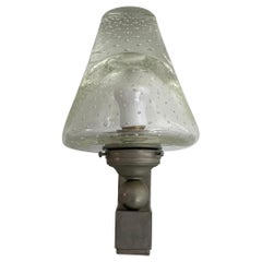 Lampada da parete singola in vetro e metallo pesante in stile Seguso, anni '50, Italia