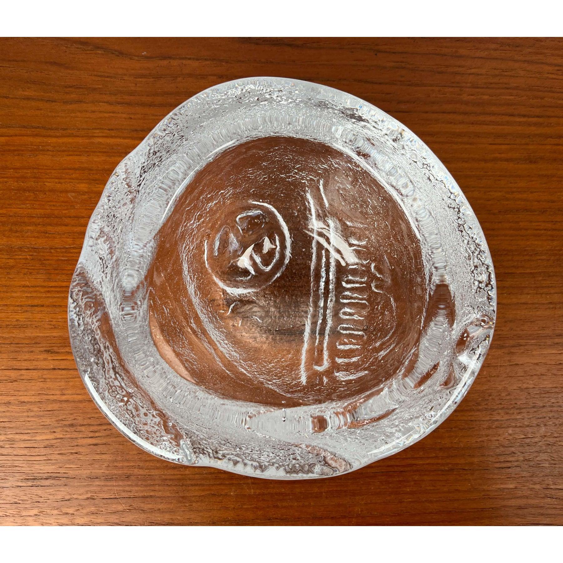 Bol en verre lourd par Mats Jonasson pour Royal Krona, Suède, années 1960 en vente 8