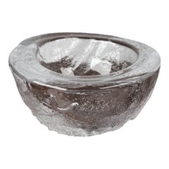 Bol en verre lourd par Mats Jonasson pour Royal Krona, Suède, années 1960