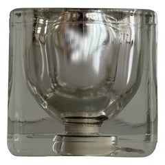 Lampe de table simple à cube en verre lourd par Peill Putzler, années 1960, Allemagne