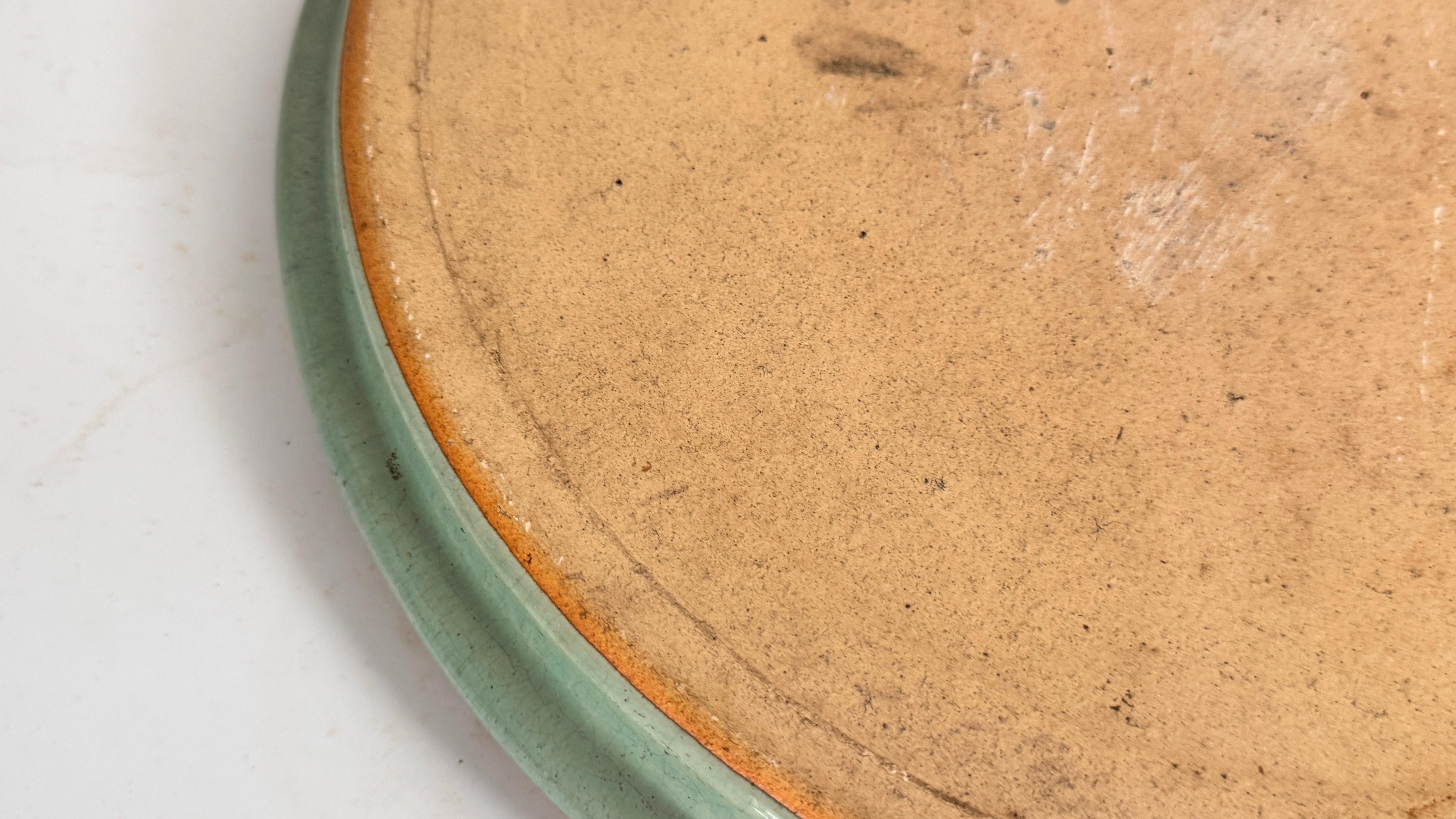 Piatto in ceramica smaltata pesante - Francia, anni '70 - Toni blu-verdi, Ibiza/Formentera in vendita 6