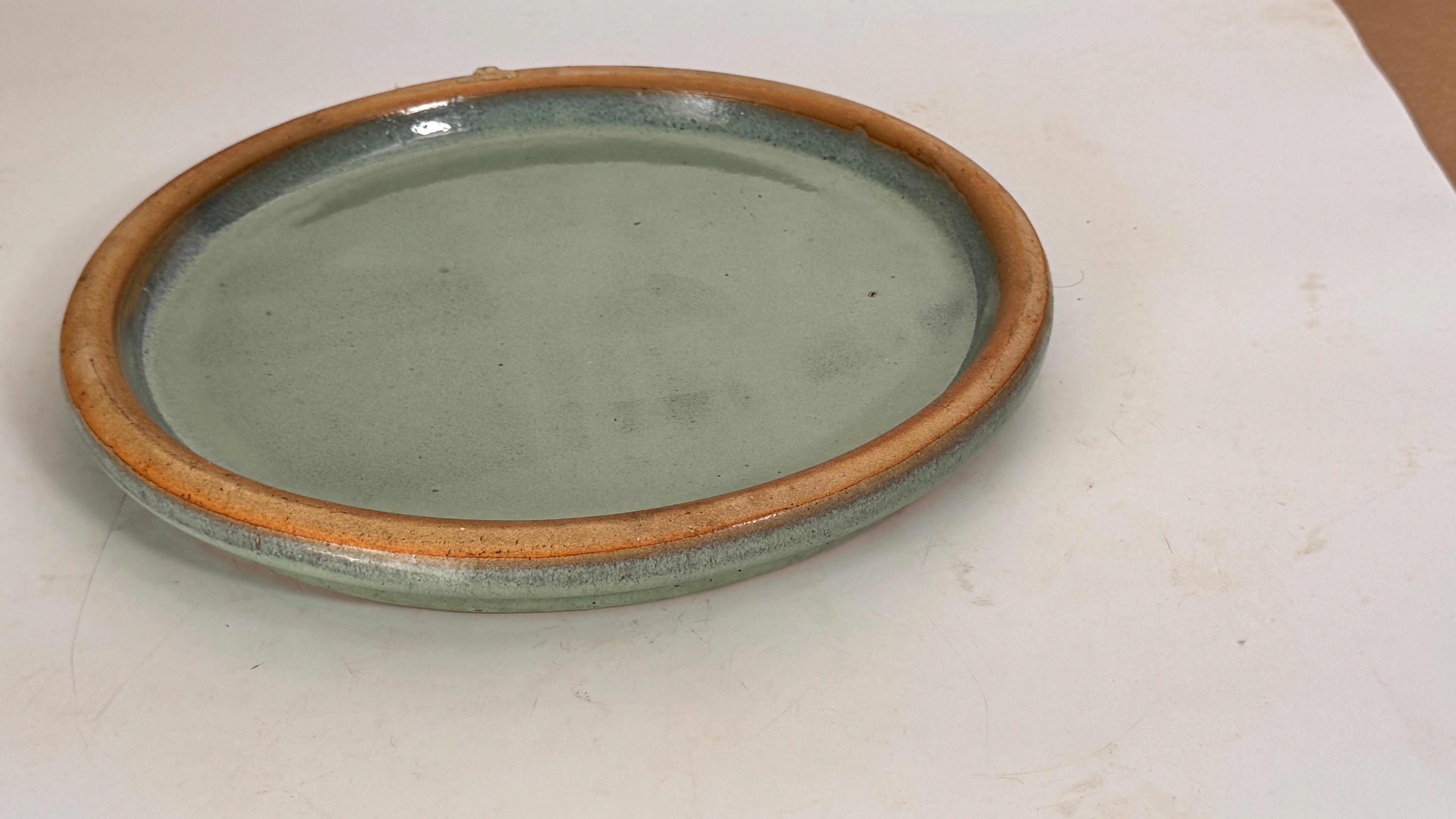 Piatto in ceramica smaltata pesante - Francia, anni '70 - Toni blu-verdi, Ibiza/Formentera In condizioni buone in vendita a Auribeau sur Siagne, FR
