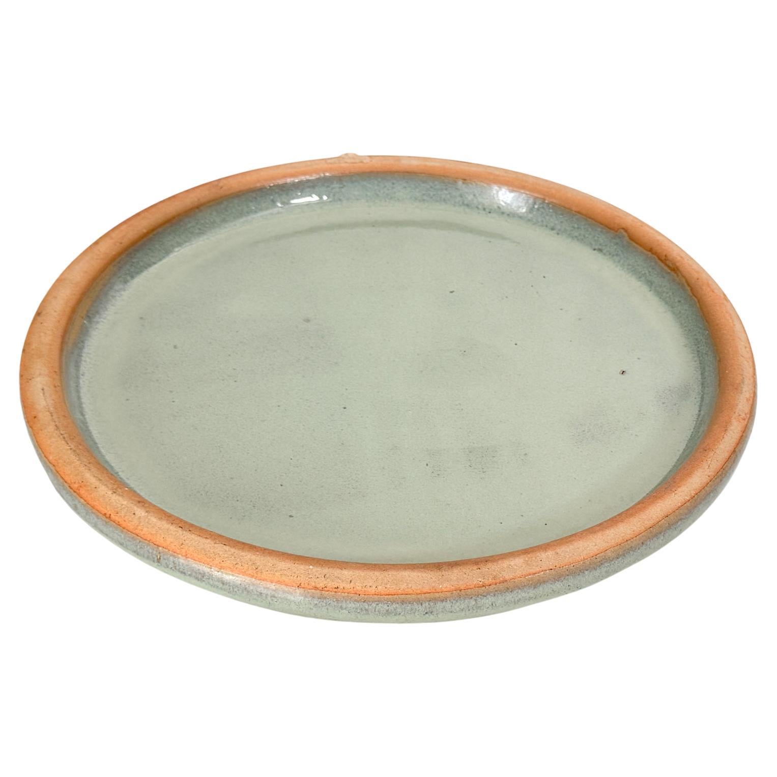 Piatto in ceramica smaltata pesante - Francia, anni '70 - Toni blu-verdi, Ibiza/Formentera in vendita