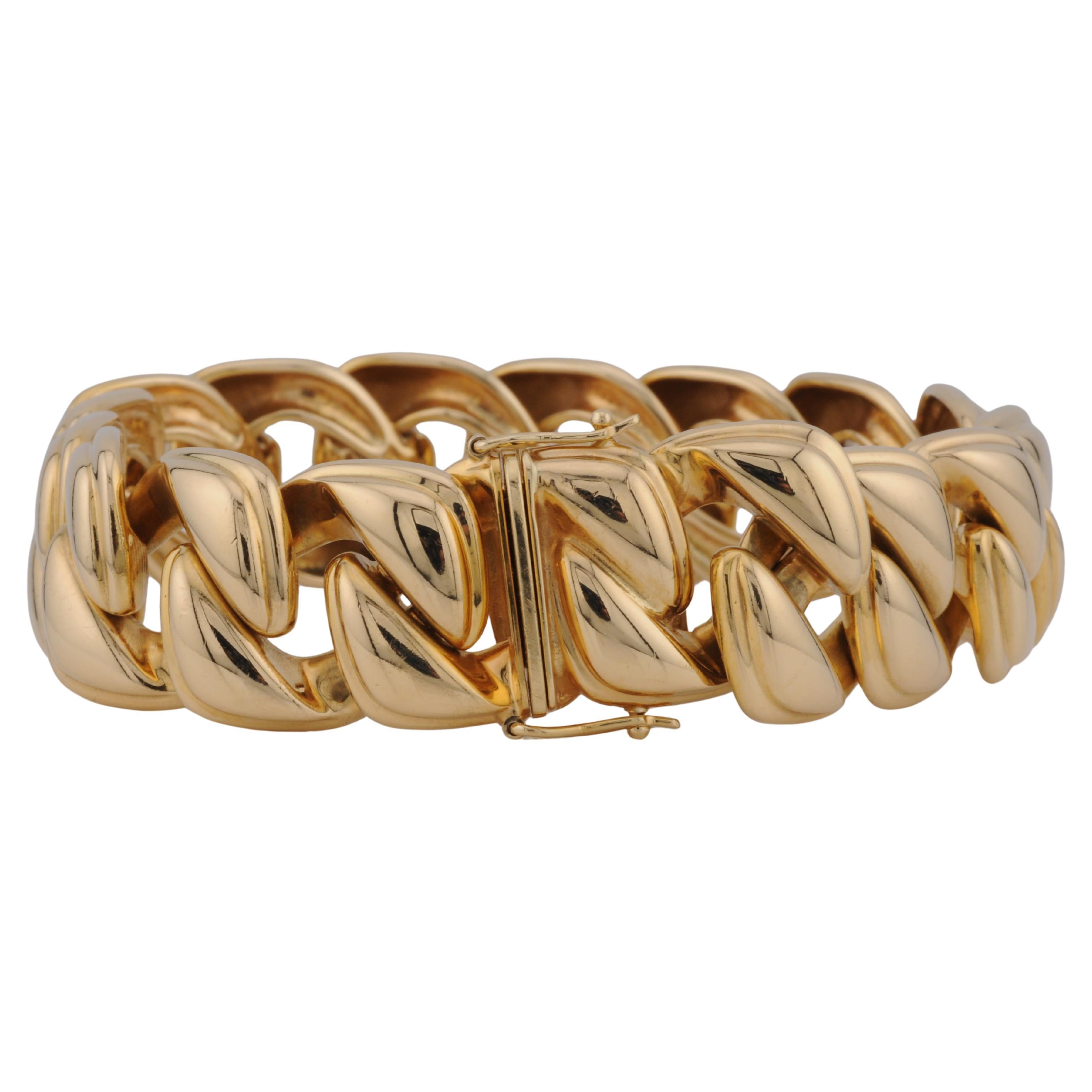 Heavy Gold Bracelet 18k Yellow Gold