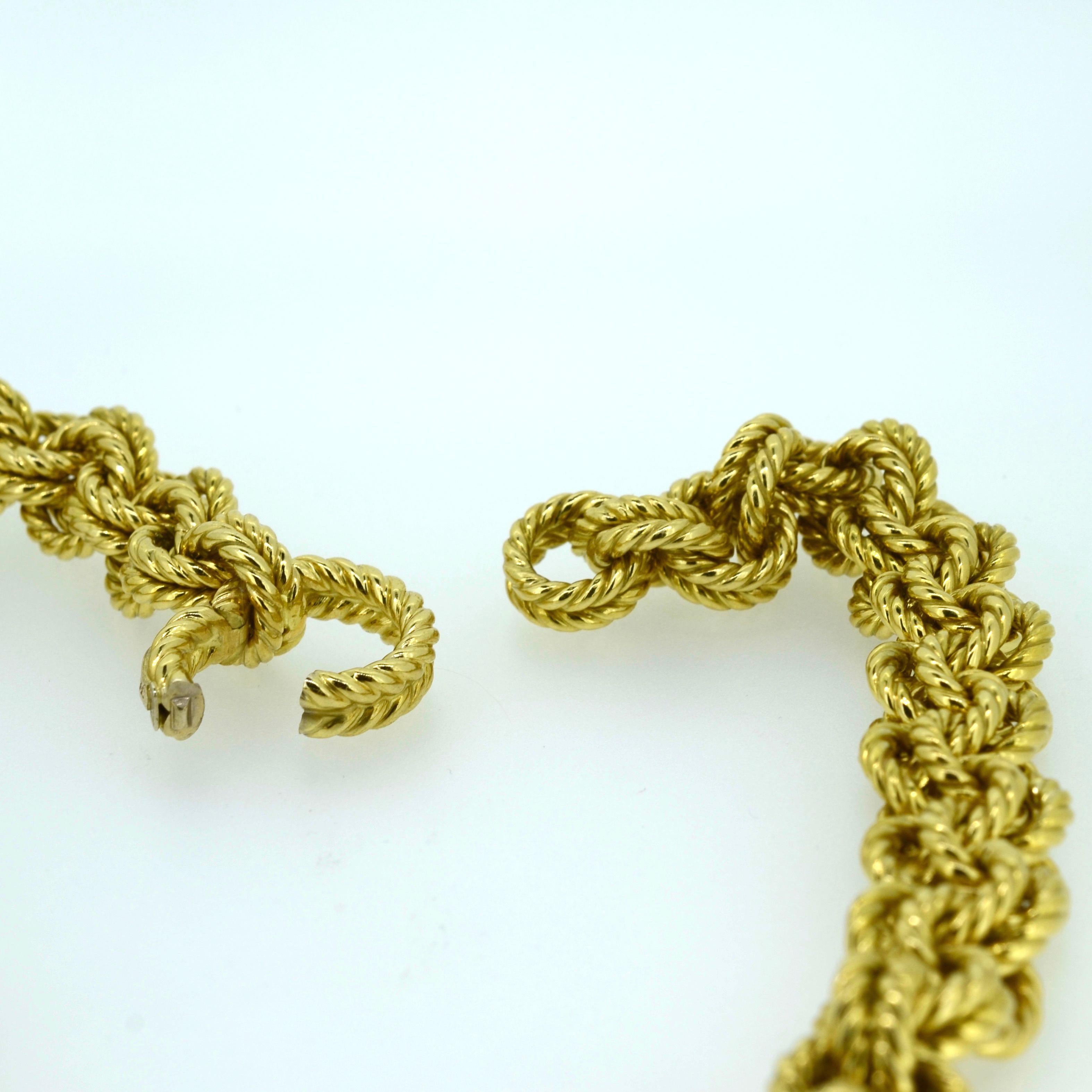 Artisan Heavy Gold Double Link Neck Chain For Sale