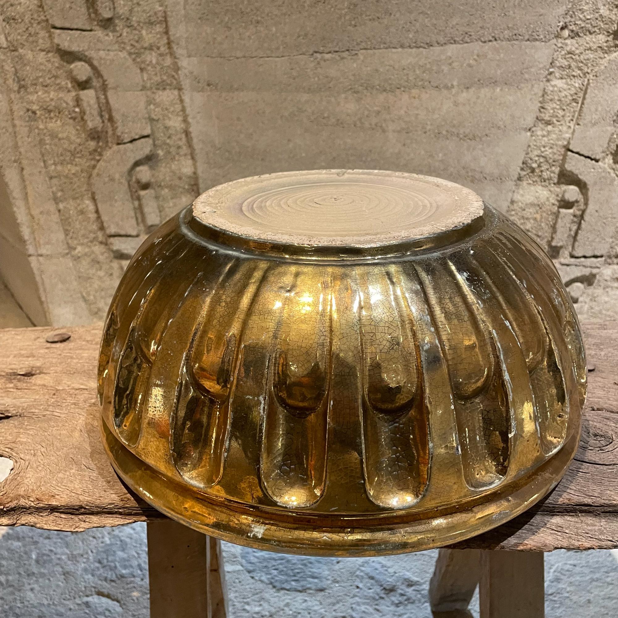 1960s Italian Gold Decorative Bowl Ceramic Pottery Style Aldo Londi by Bitossi 4