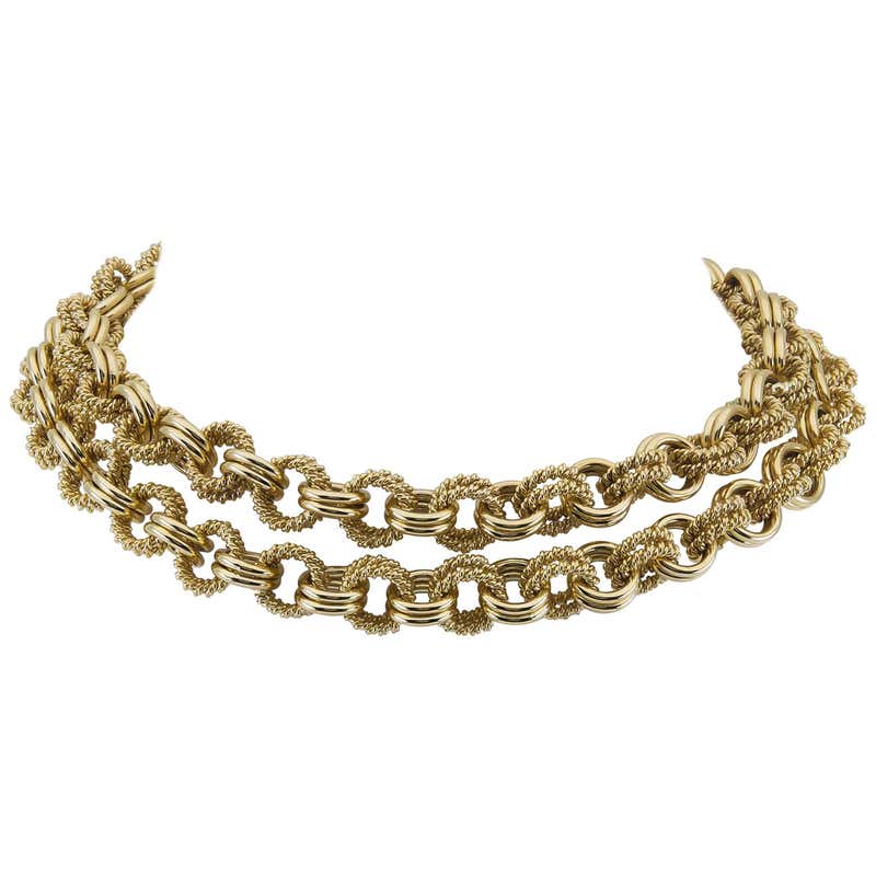 Tiffany gold bead necklace Clearance
