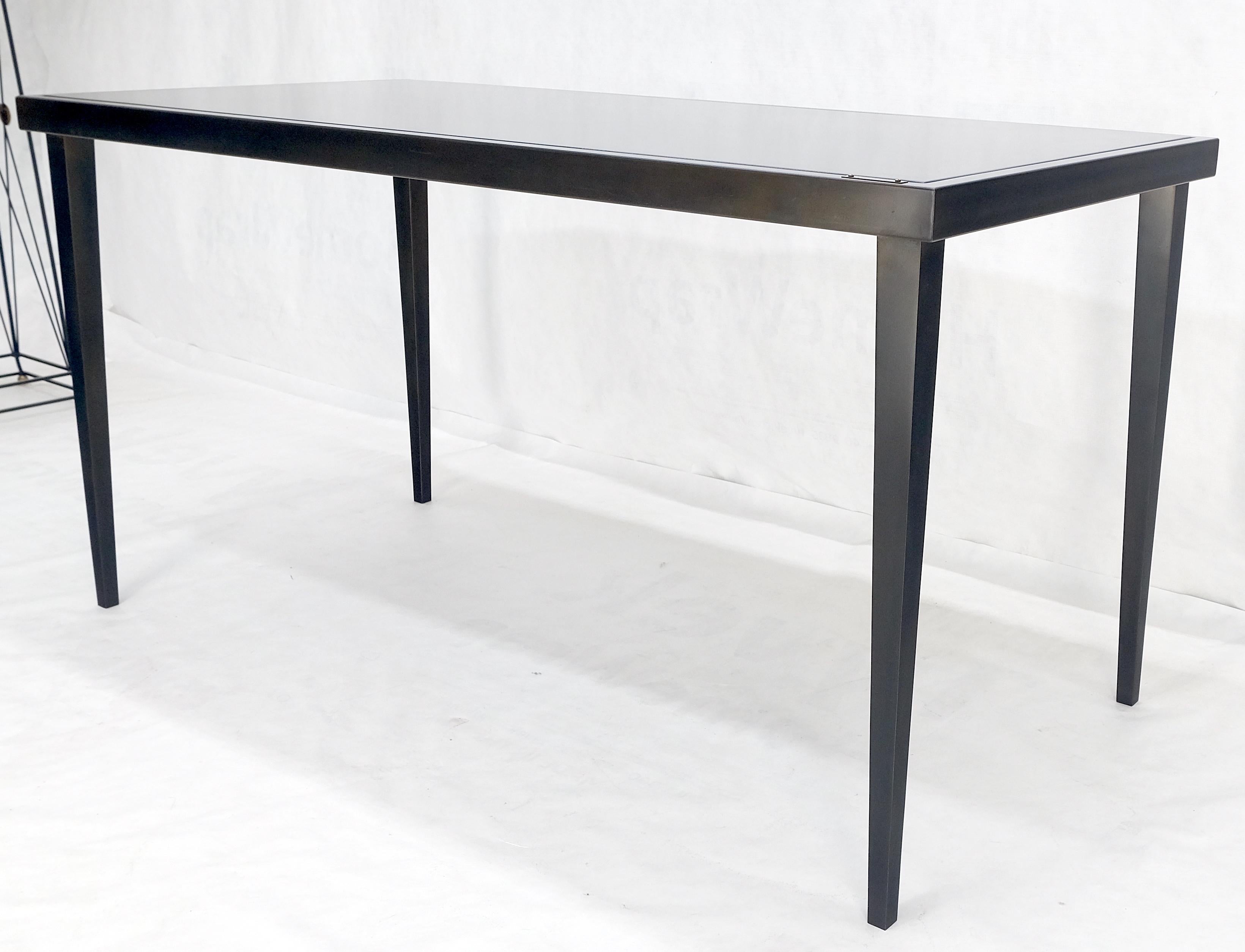 Tavolo da biblioteca con piano in ardesia grigia pesante 30x60 rettangolo con base in finitura bronzo MINT in vendita 7