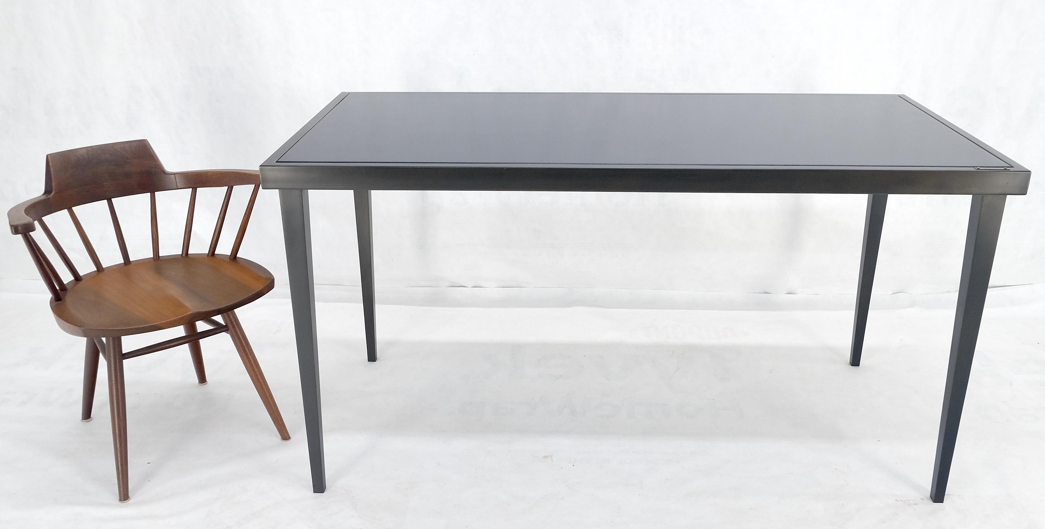 Tavolo da biblioteca con piano in ardesia grigia pesante 30x60 rettangolo con base in finitura bronzo MINT in vendita 10