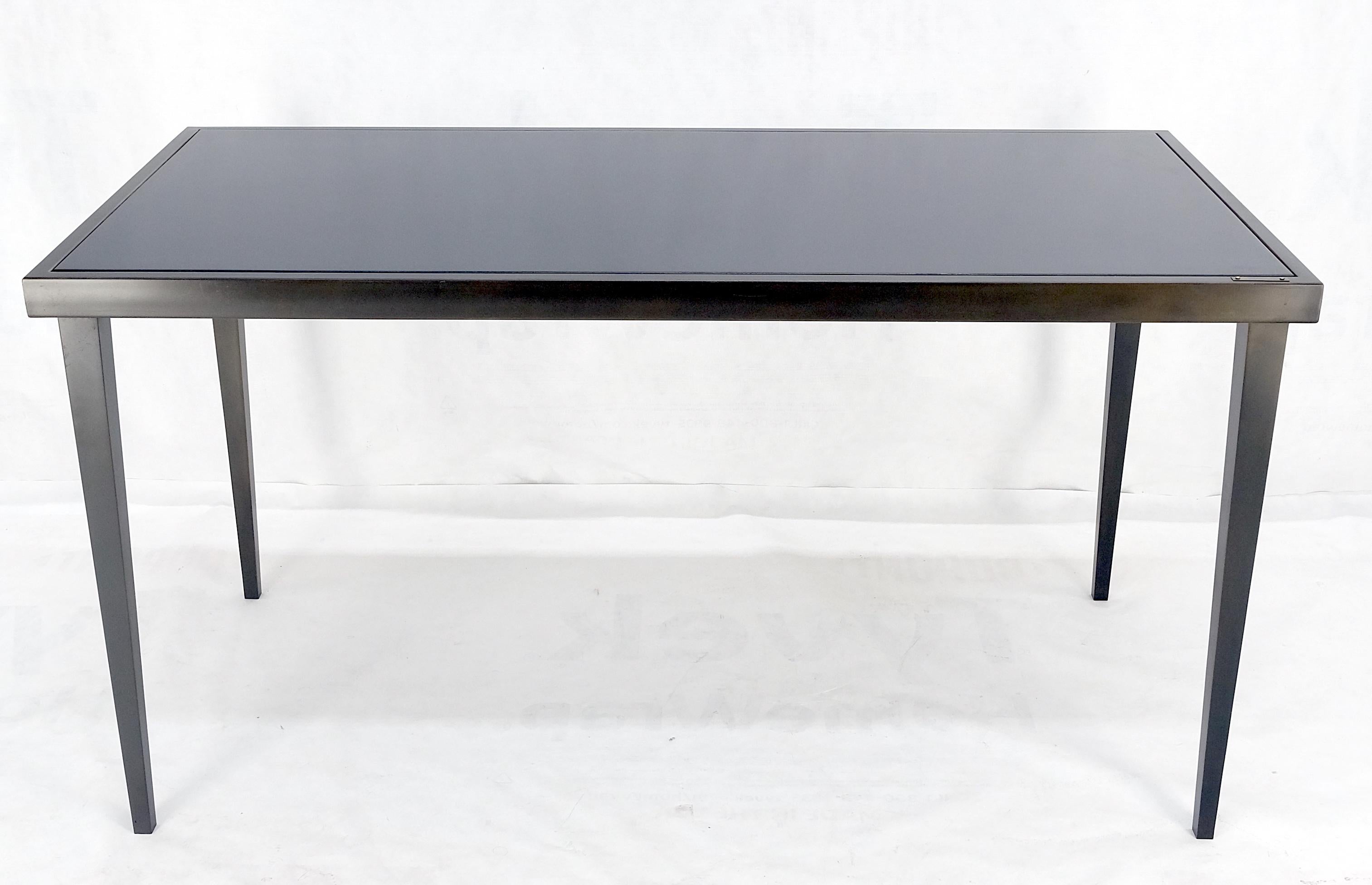 Americano Tavolo da biblioteca con piano in ardesia grigia pesante 30x60 rettangolo con base in finitura bronzo MINT in vendita