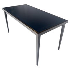 Tavolo da biblioteca con piano in ardesia grigia pesante 30x60 rettangolo con base in finitura bronzo MINT