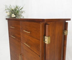 Heavy Hammered Brass Hardware Pulls Exposed Legs Sculptural Design Dresser  MINT