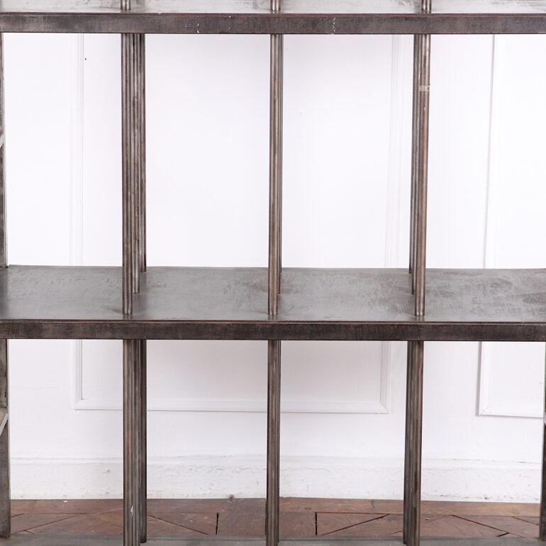 20th Century Industrial Hand-Made Welded Steel Open Shelving Unit