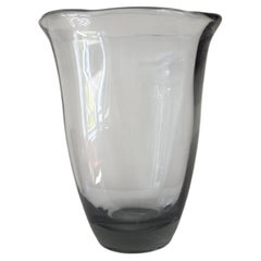 Heavy handblown glass vase