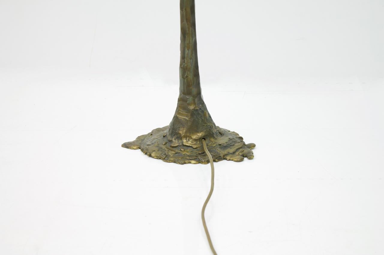 Heavy Handcrafted Bronze Floor Lamp with a Murano Glass Shade 3