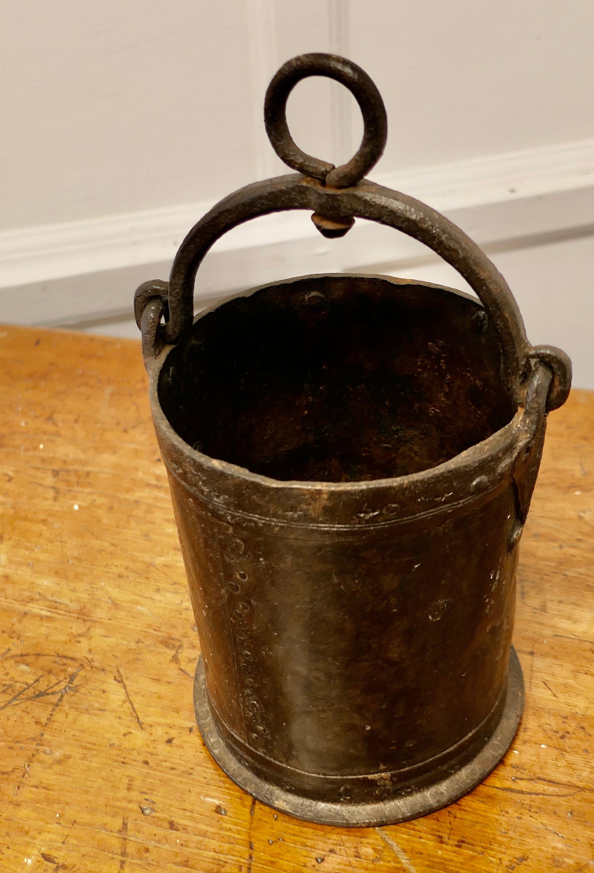Industrial Heavy Iron Bucket This Is a Lovely Small Bucket For Sale