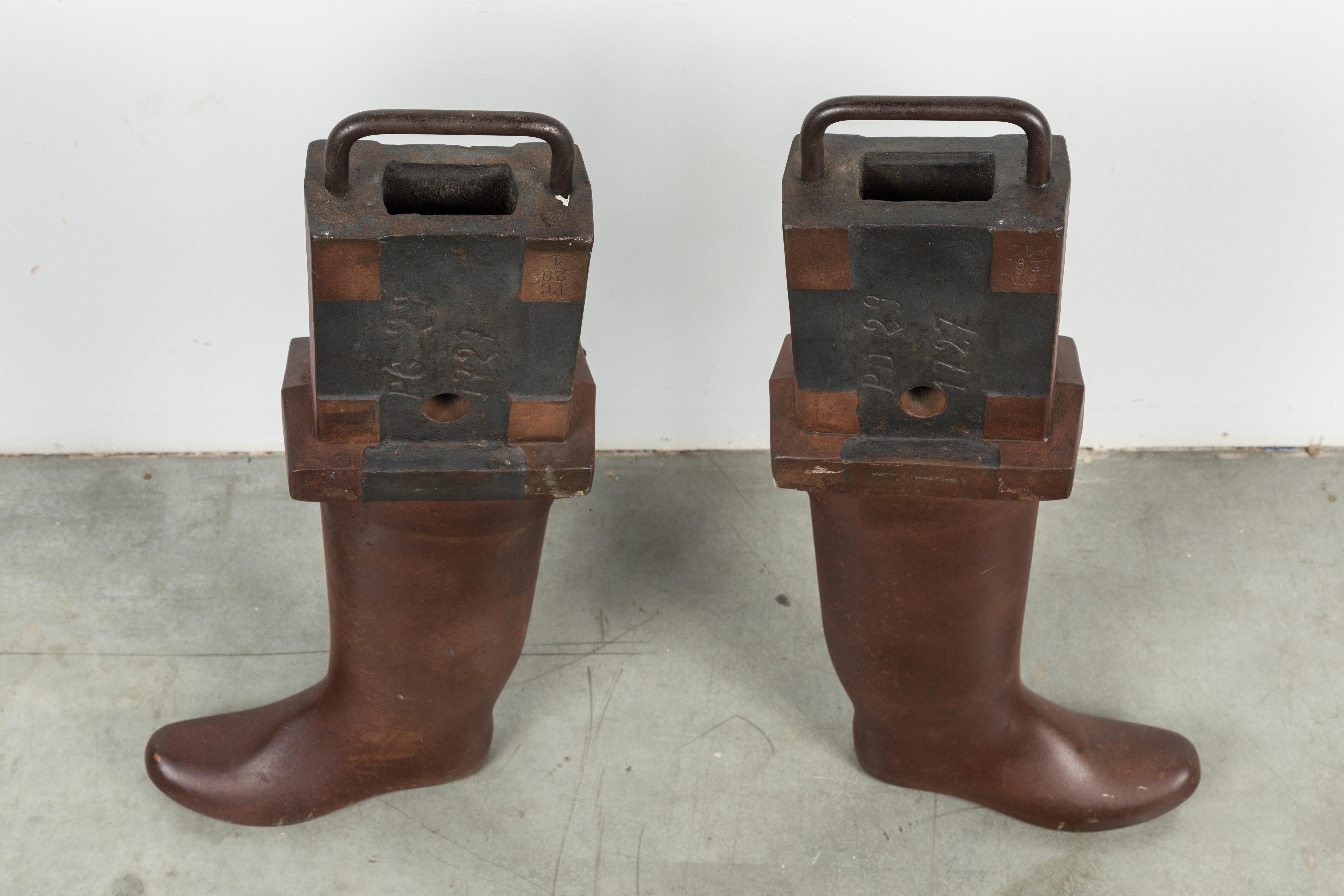 Heavy Iron Industrial Work Boots Factory Molds In Good Condition For Sale In Santa Monica, CA
