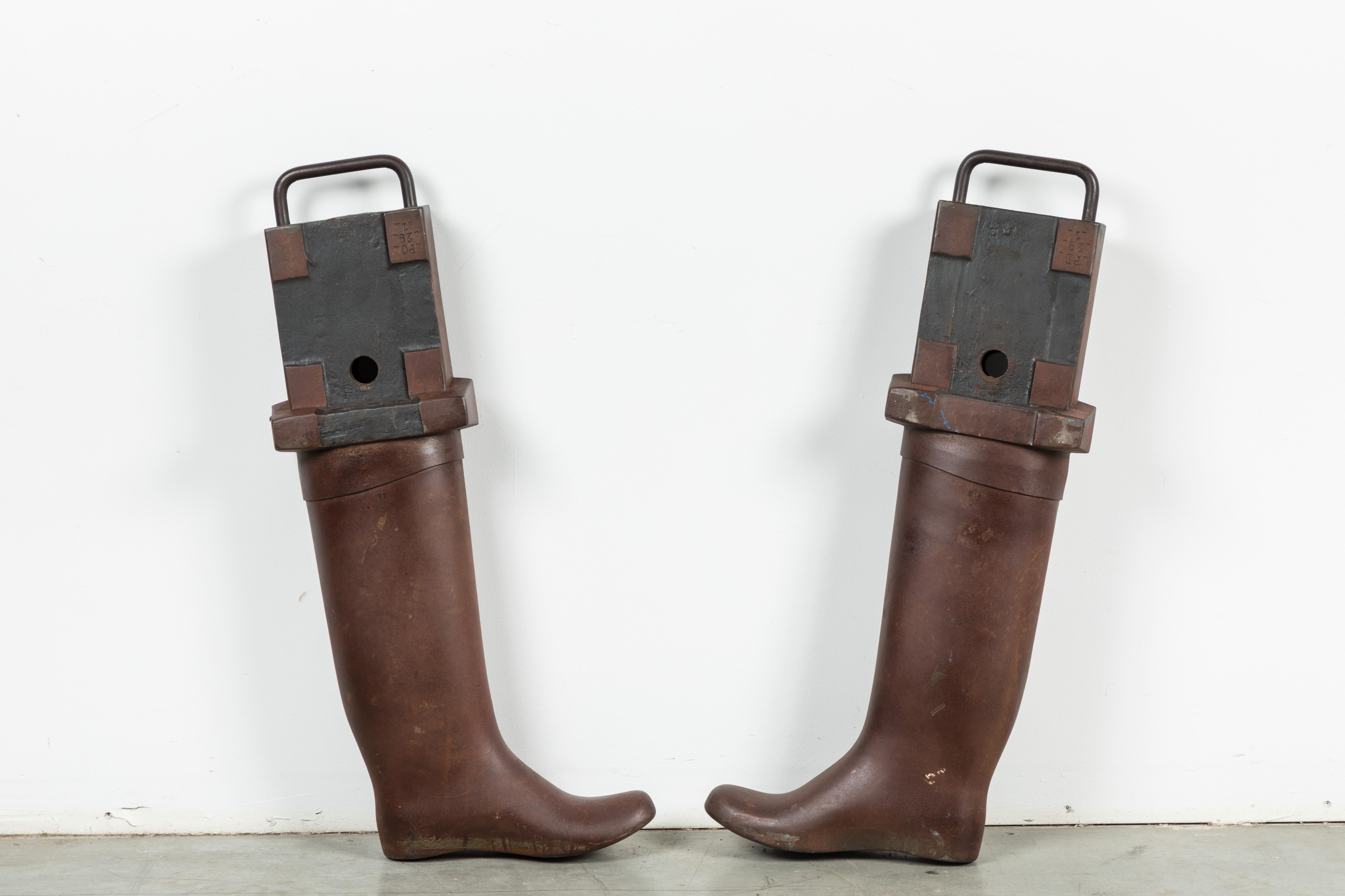 20th Century Heavy Iron Industrial Work Boots Factory Molds For Sale