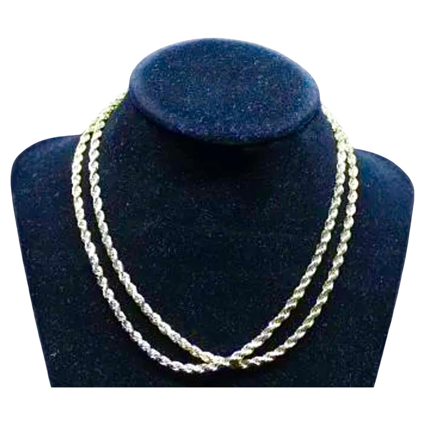 Heavy Italian 14k Yellow Gold Link Chain Necklace For Sale