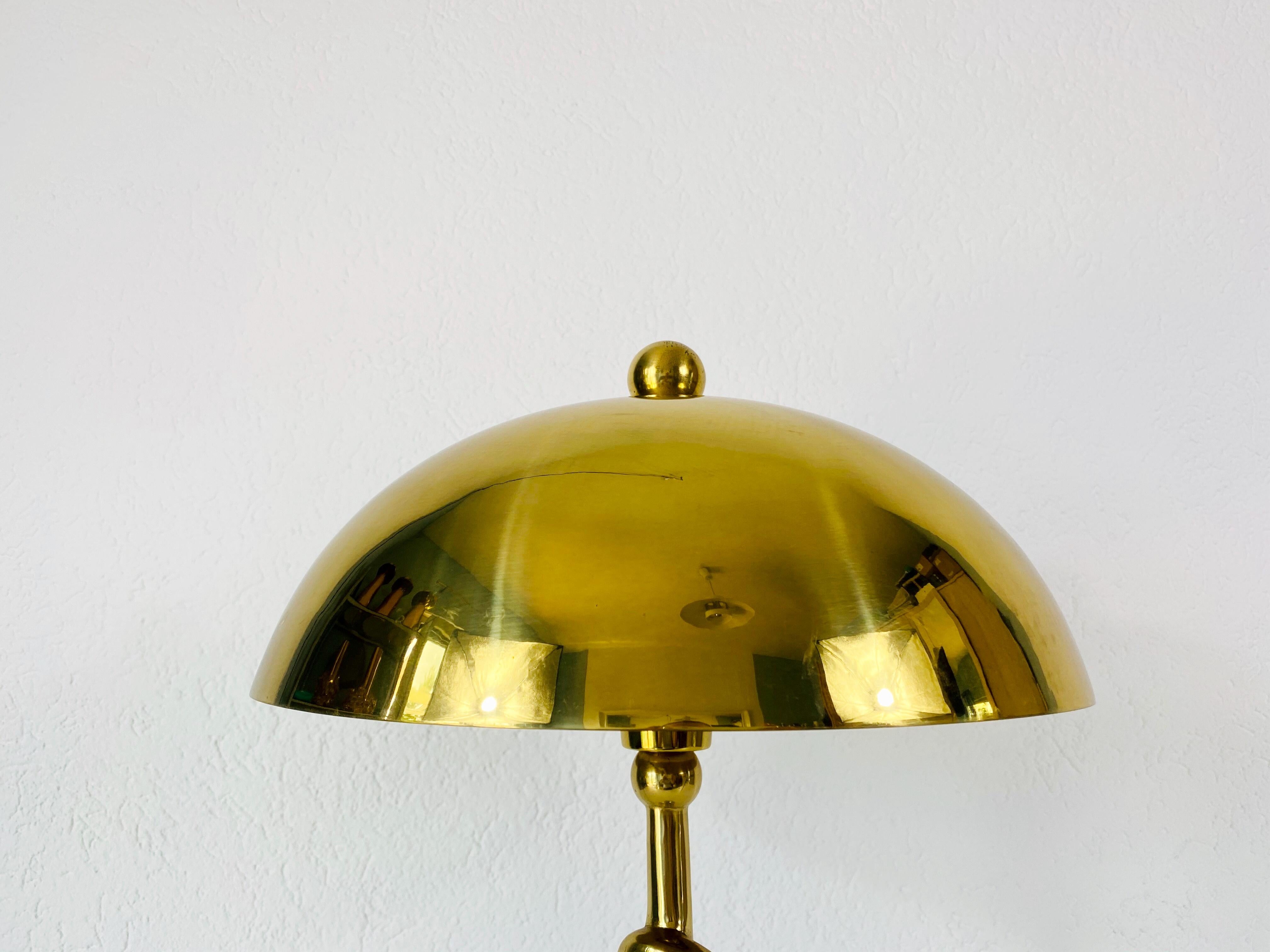 Heavy Italian Midcentury Solid Brass Table Lamp, 1960s, Italy 2