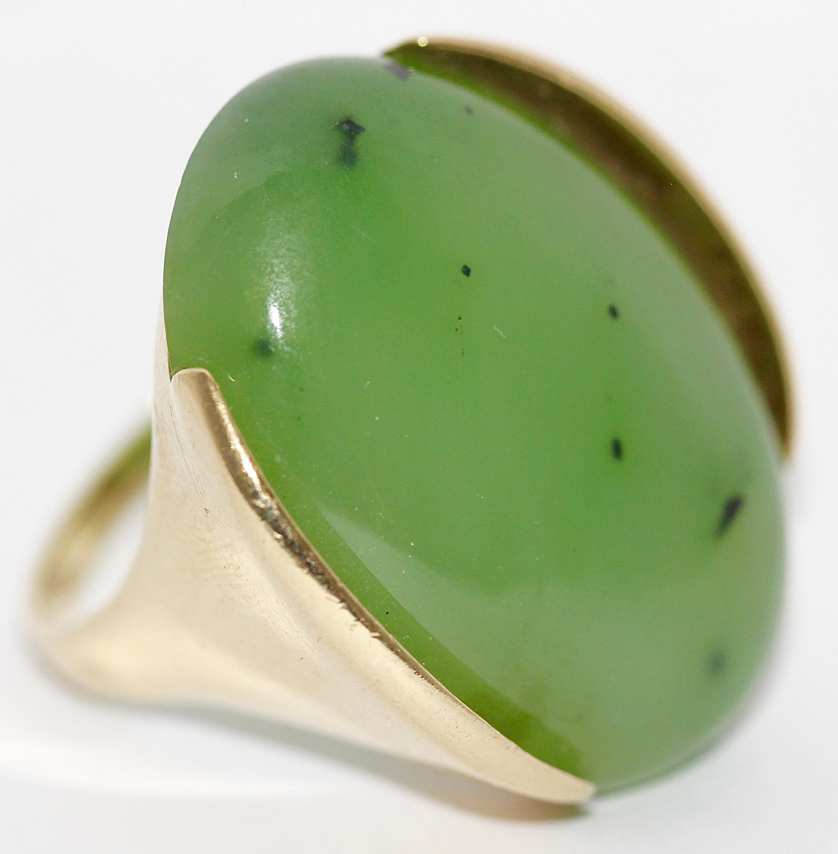 jade ring gold 585