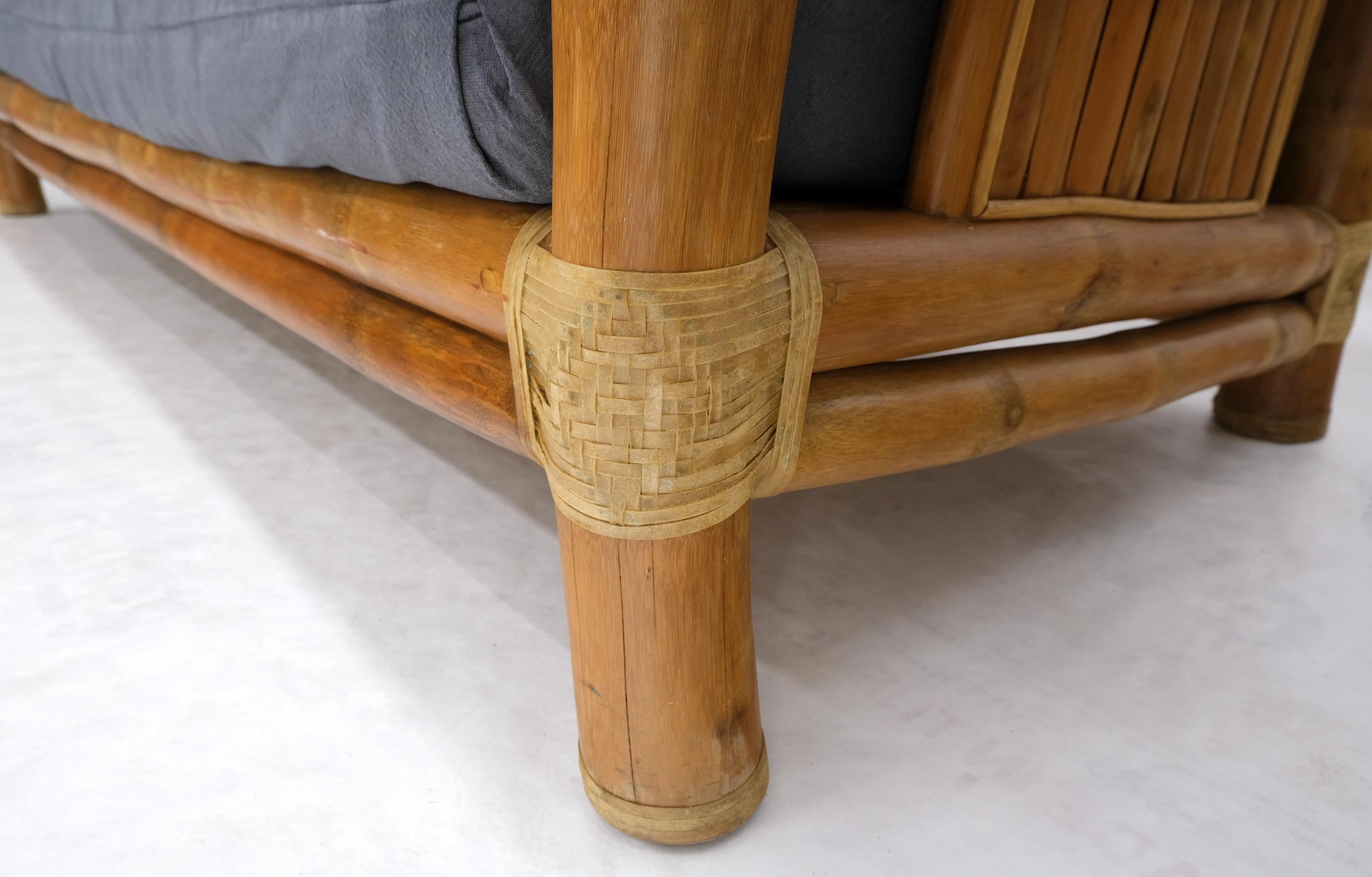 Heavy Large Diameter Bamboo Frame Mid-Century Modern Sofa  For Sale 1