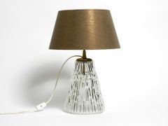 Heavy large Mid Century Modern glass table lamp by Rupert Nikoll Vienna height