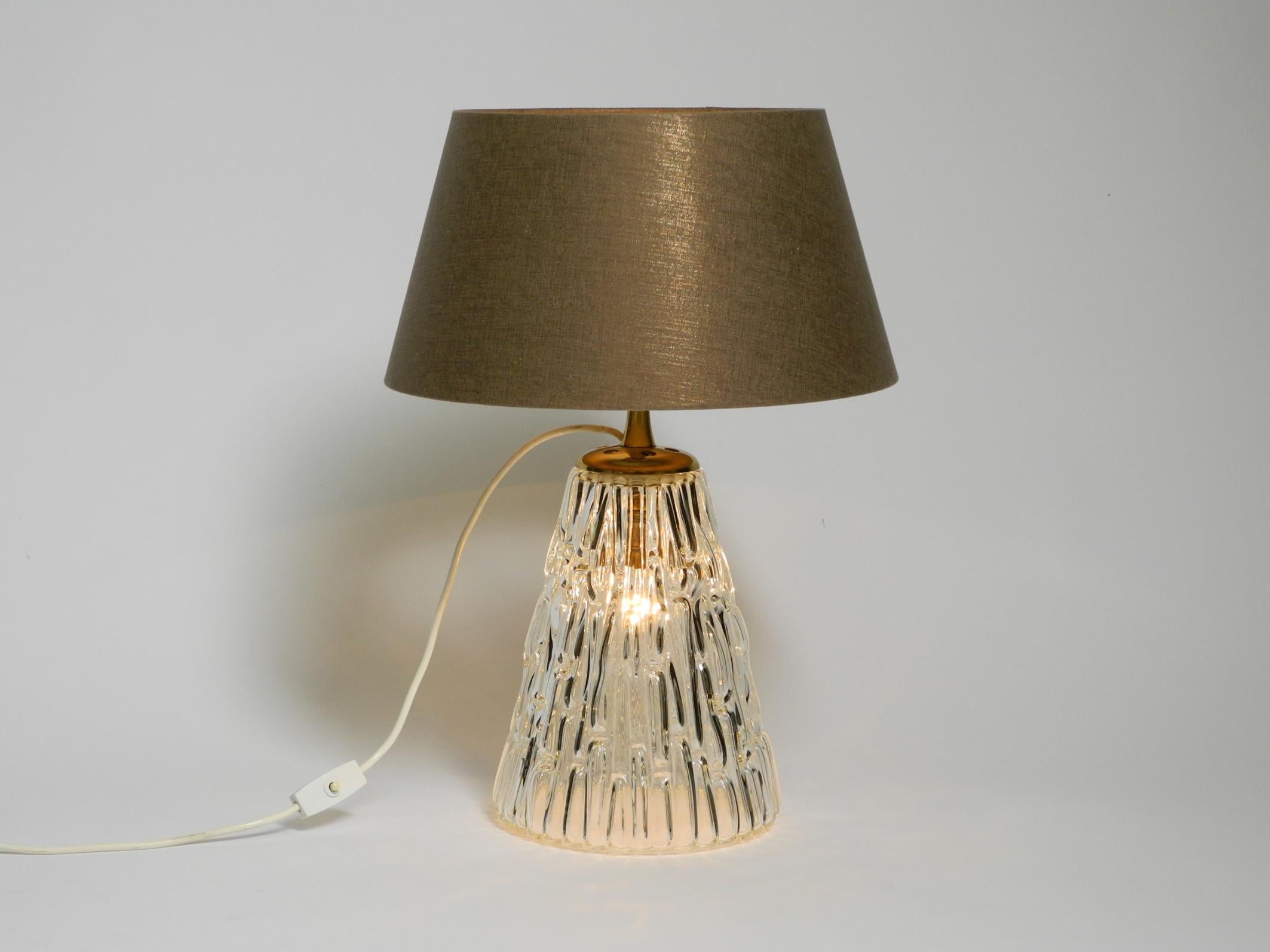 Mid-Century Modern Heavy large Mid Century Modern glass table lamp by Rupert Nikoll Vienna  height For Sale