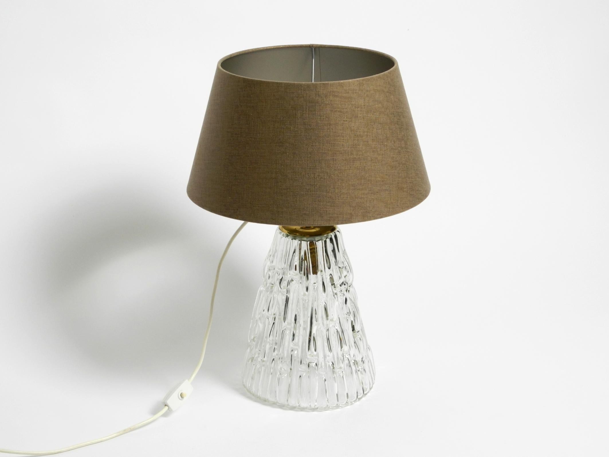 Austrian Heavy large Mid Century Modern glass table lamp by Rupert Nikoll Vienna  height For Sale