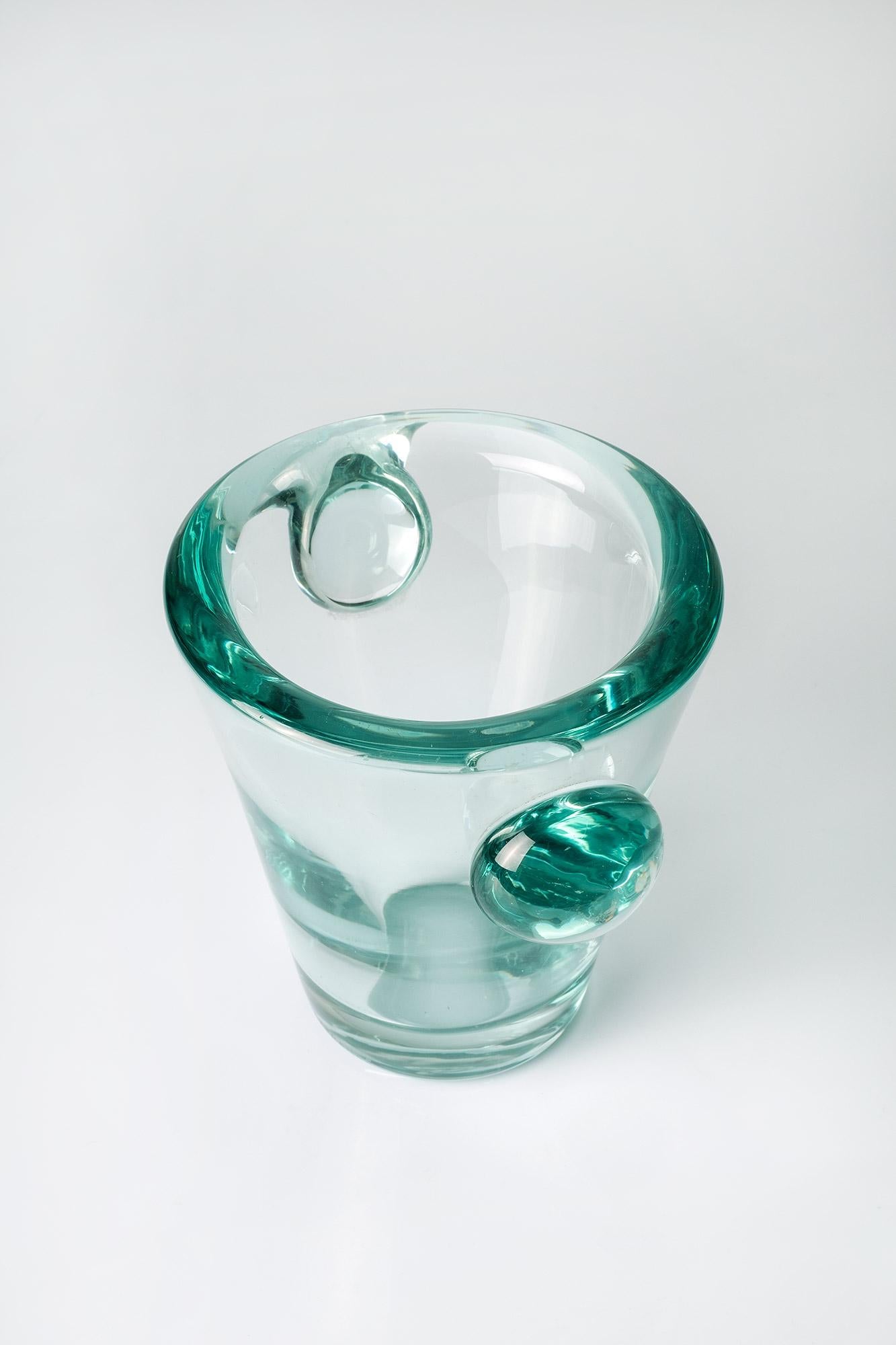 French Heavy Lead Crystal Vase by Daum Nancy, France, 1930s For Sale