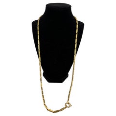 Heavy Long 18k Yellow Gold Chain Necklace