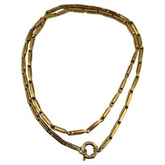 Heavy Long 18k Yellow Gold Chain Necklace
