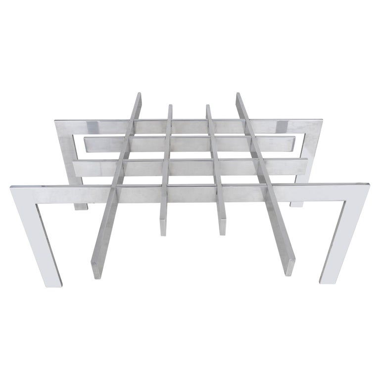 Heavy MidCentury Modern Chrome Cocktail Table Base For Sale at 1stDibs