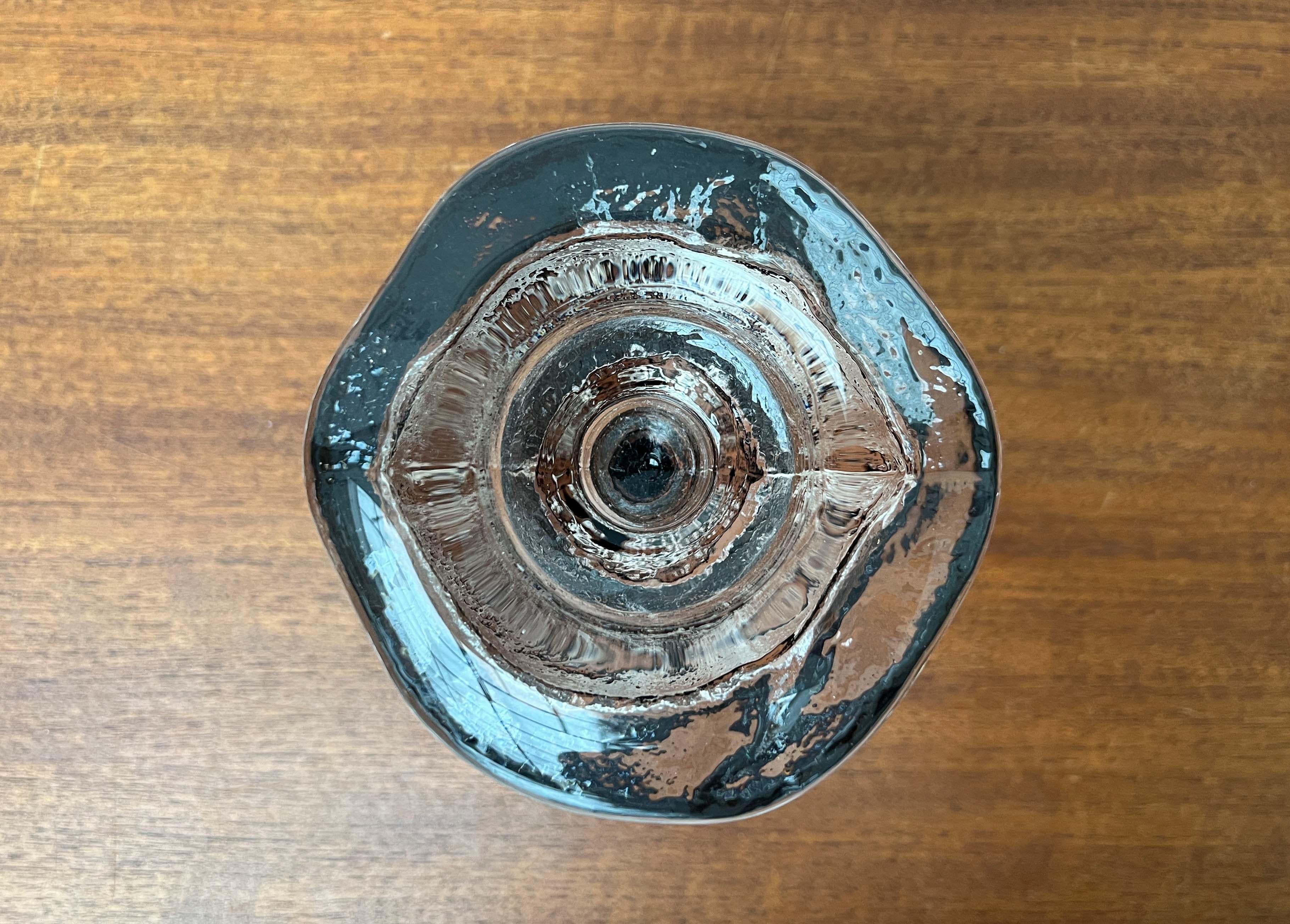 Portacandele in vetro pesante di metà secolo moderno di Pertti Santalahti per Humppila in vendita 8