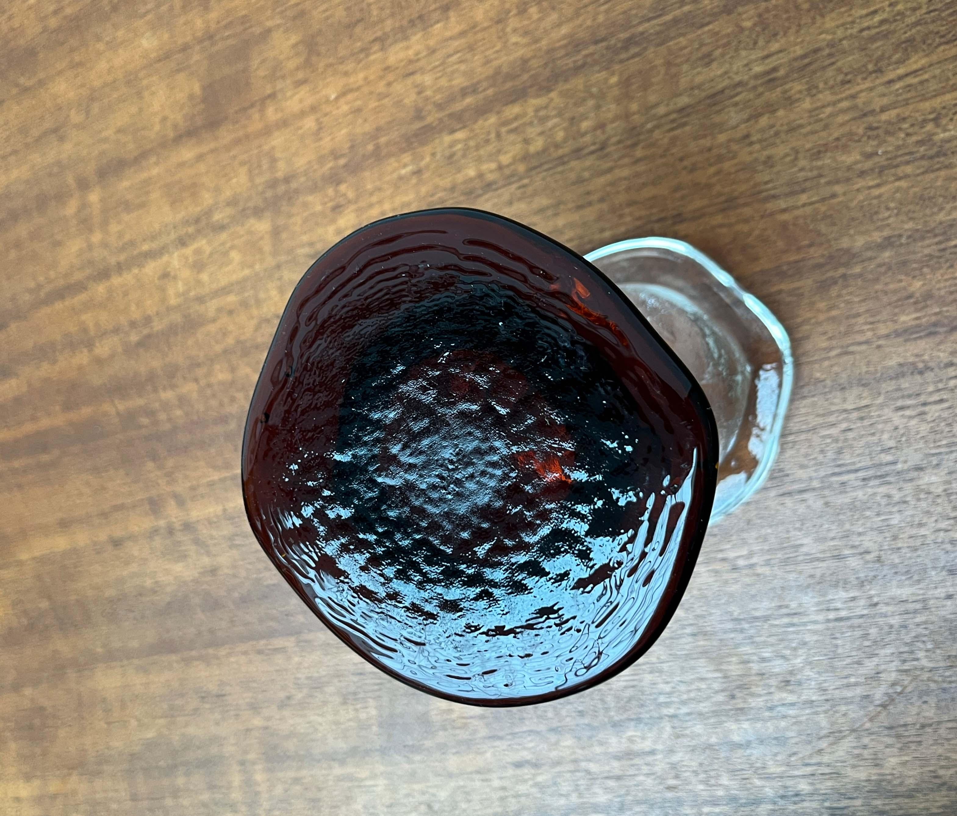 Portacandele in vetro pesante di metà secolo moderno di Pertti Santalahti per Humppila in vendita 10