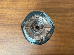 Pesado portavelas de cristal moderno de mediados de siglo de Pertti Santalahti para Humppila