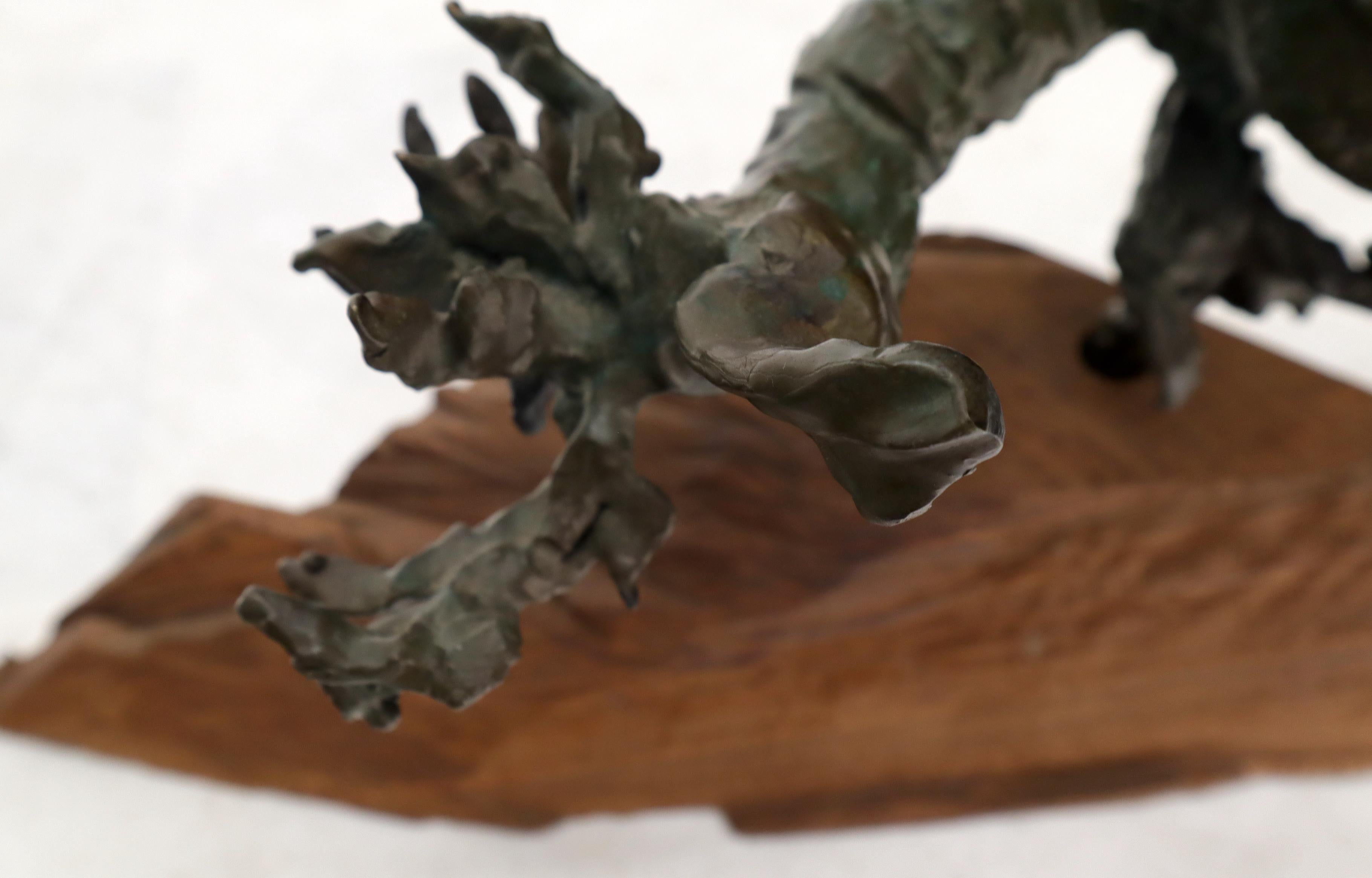 Scultura astratta in bronzo fuso di metà secolo moderno con supporto in vendita 7