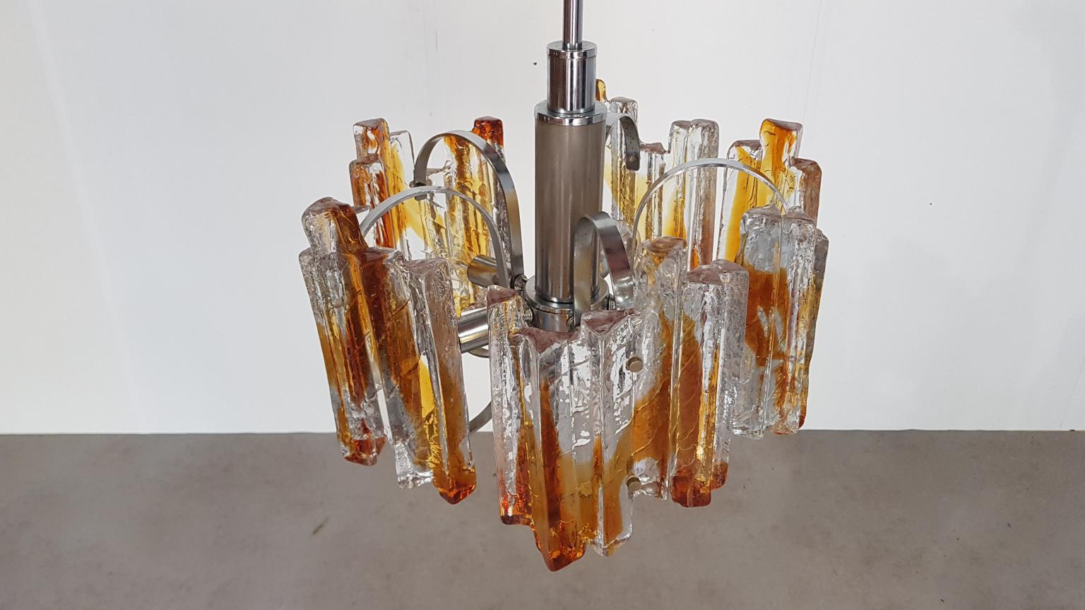 Heavy Murano Chandelier, Italy, 1970s In Good Condition For Sale In Amsterdam, NL