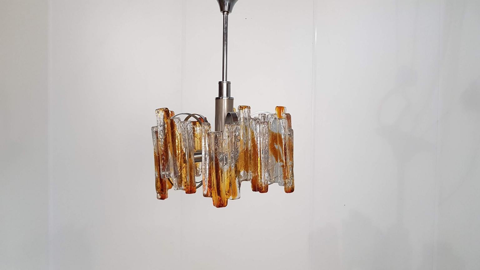 20th Century Heavy Murano Chandelier, Italy, 1970s For Sale