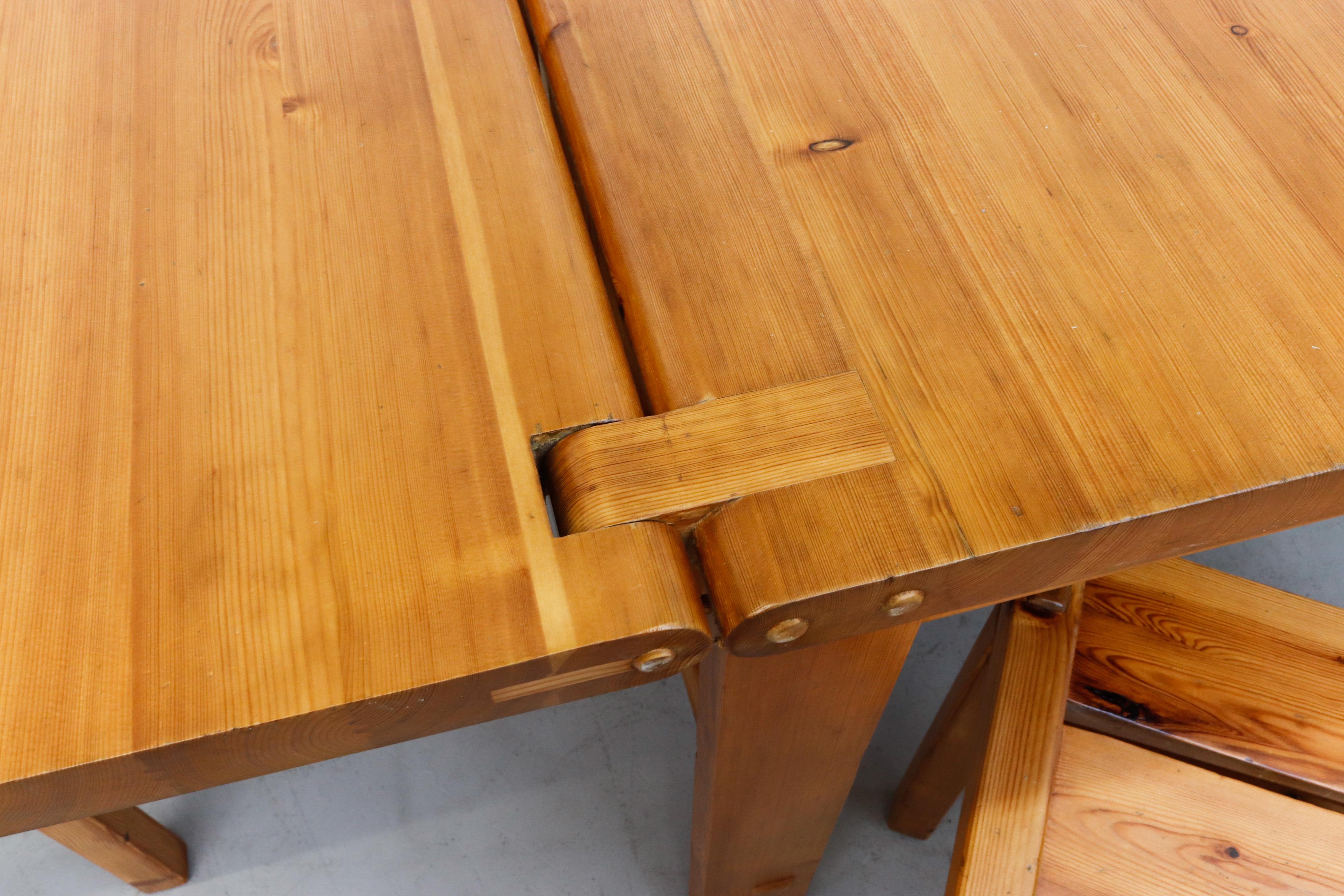 Heavy Pine “Trybo” Dining Set by Edvin Helseth 9