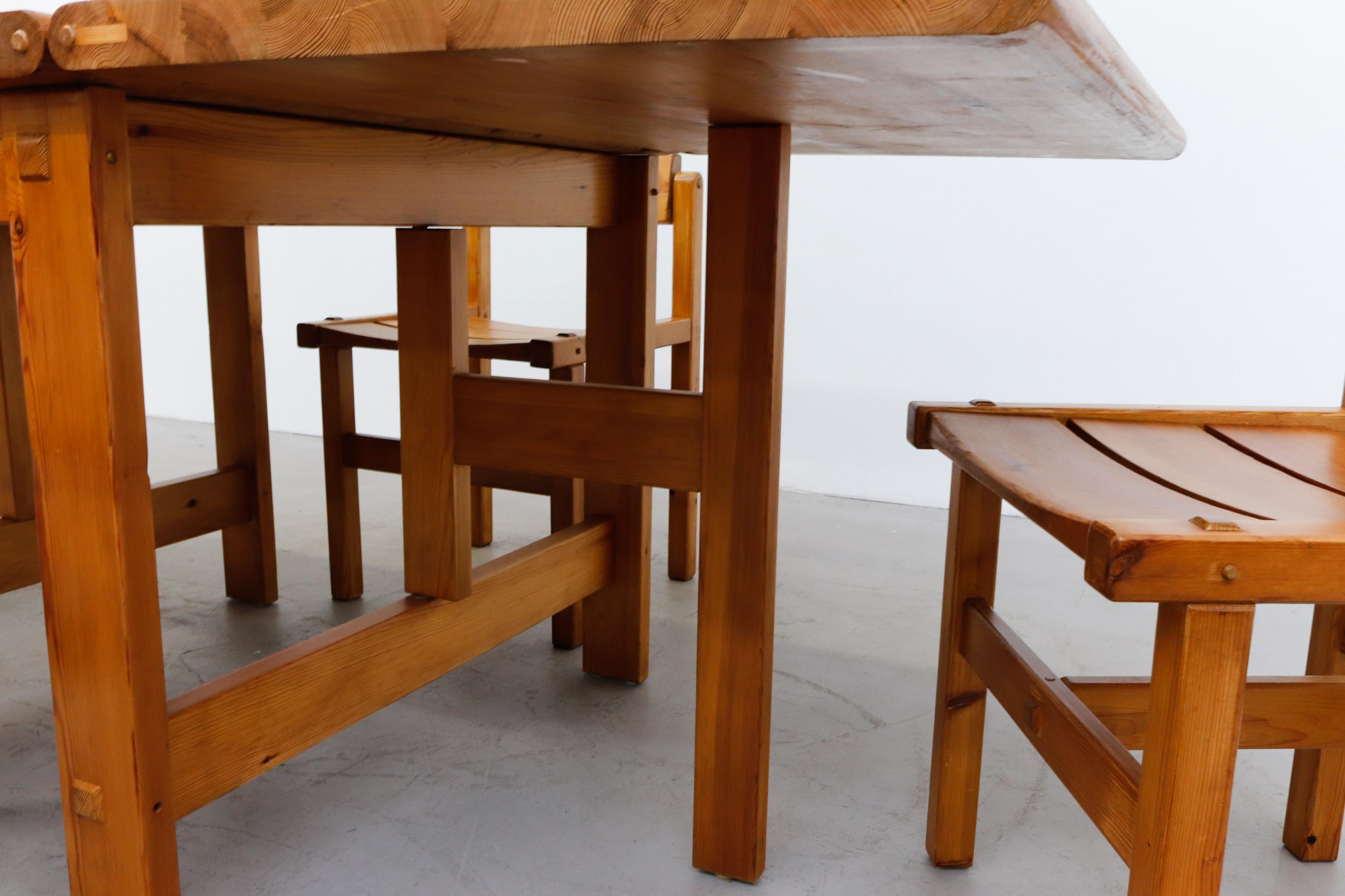 Heavy Pine “Trybo” Dining Set by Edvin Helseth 12