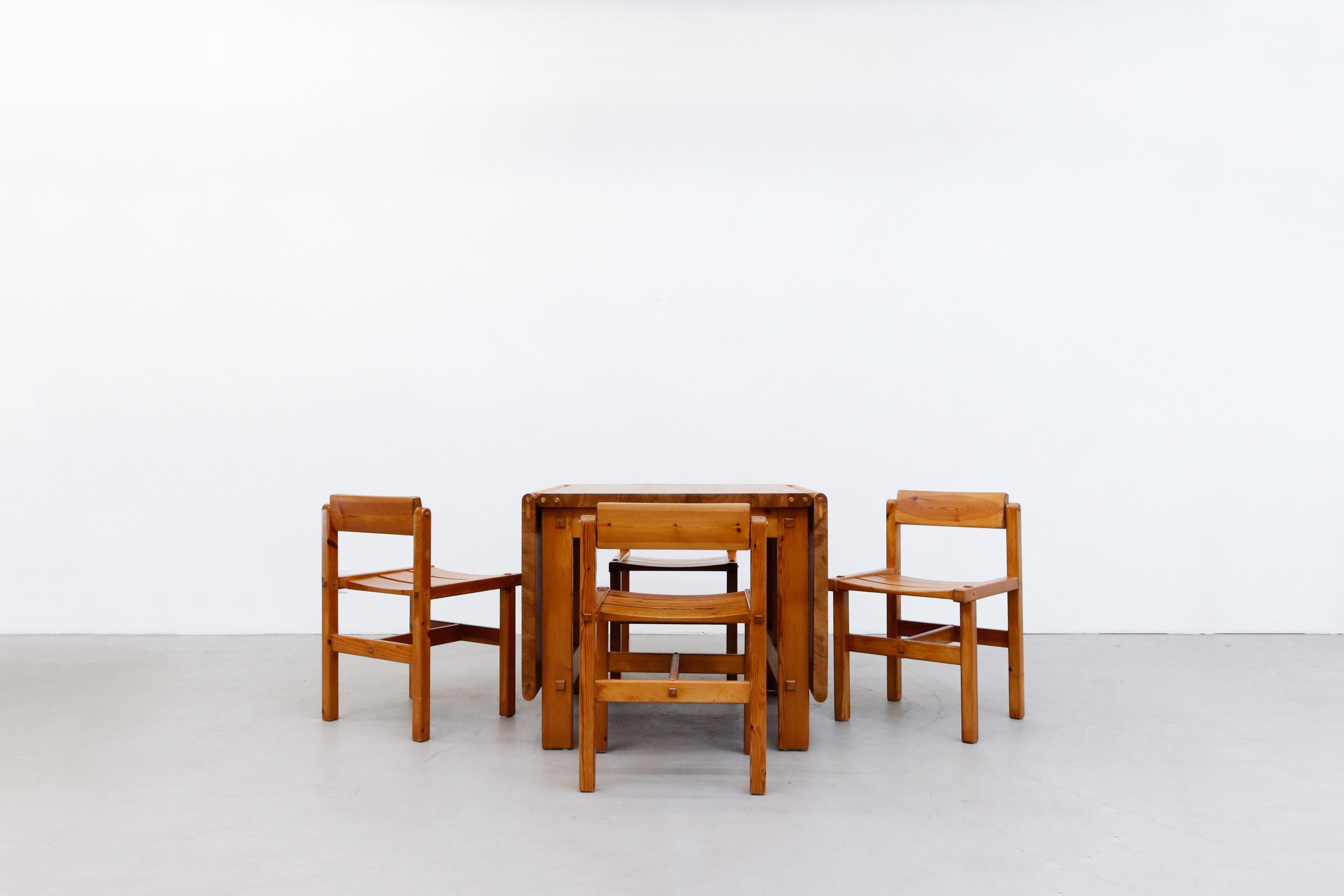 Mid-Century Modern Heavy Pine “Trybo” Dining Set by Edvin Helseth