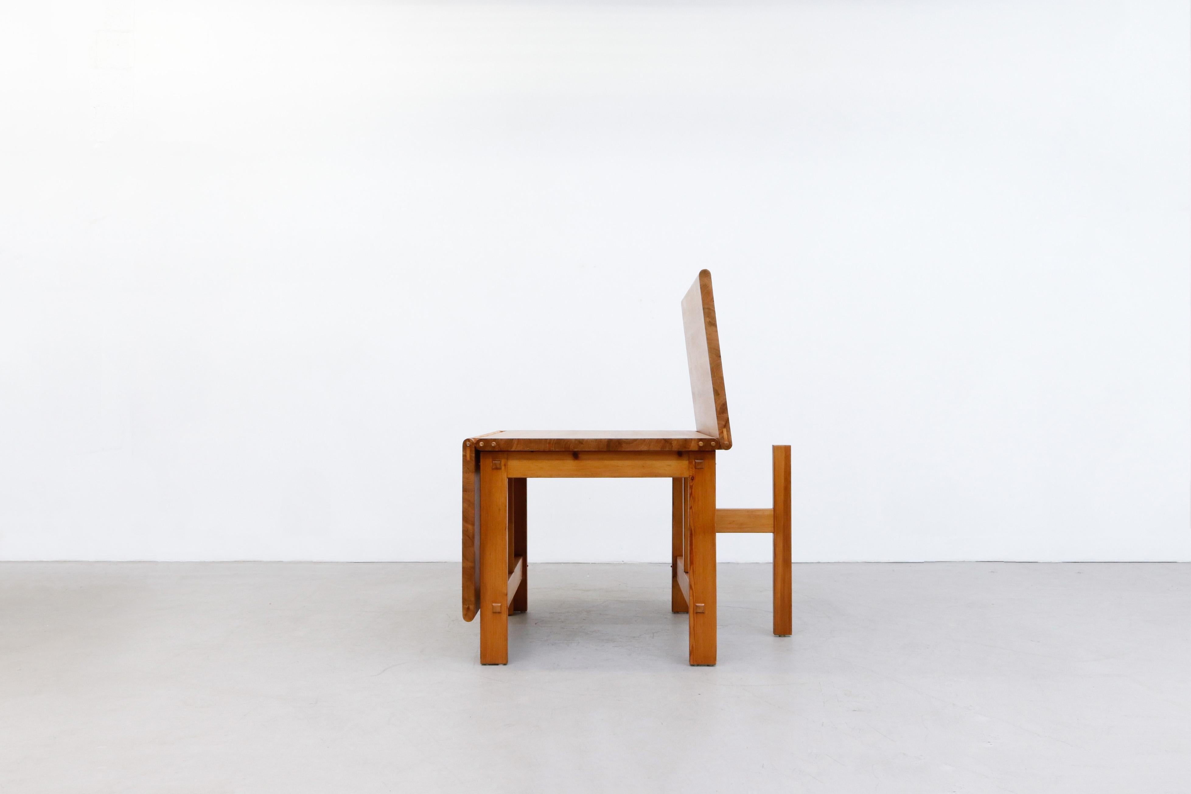 Heavy Pine “Trybo” Dining Set by Edvin Helseth In Good Condition In Los Angeles, CA