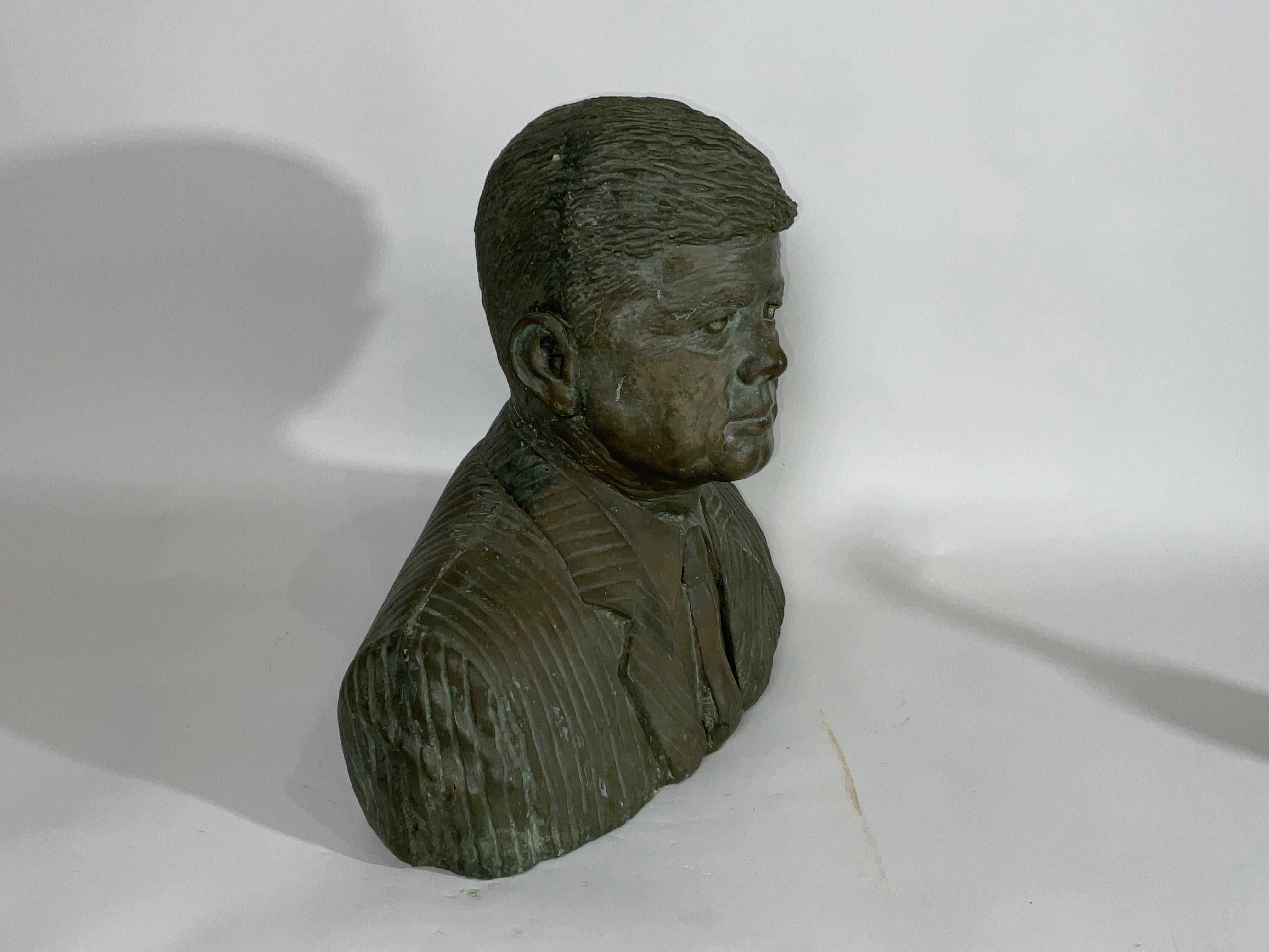 Heavy Plastered Bust of John F. Kennedy For Sale 5