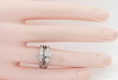 Heavy Platinum 1.51ctw Diamond Bridal/Wedding Ring Set W/ .57ct Ctr